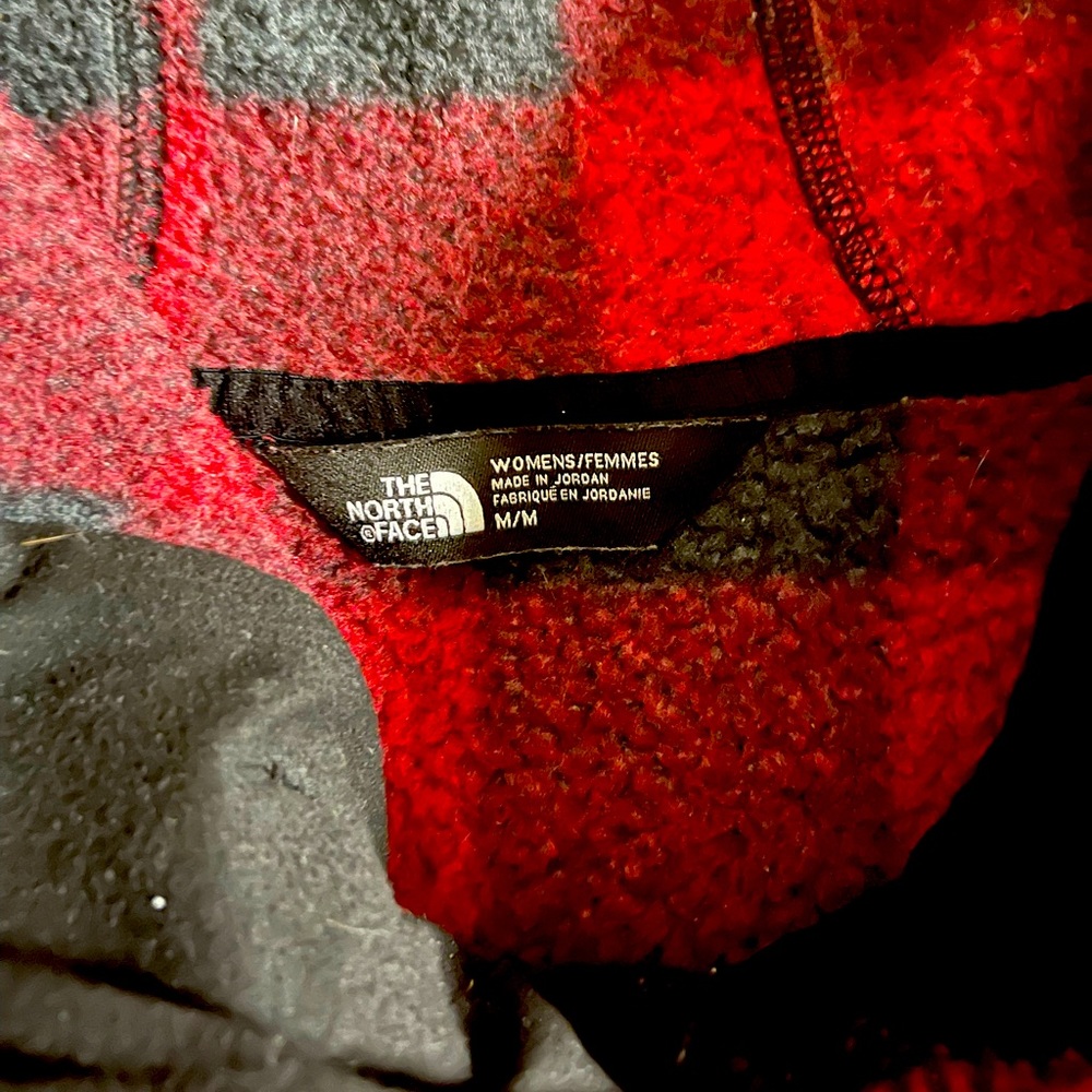 North face plaid hoodie sweater